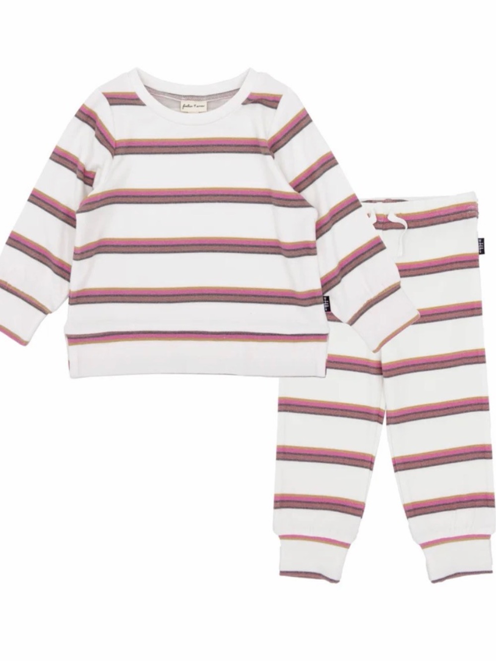 Girls Feather 4 Arrow striped jogger set, size 3T